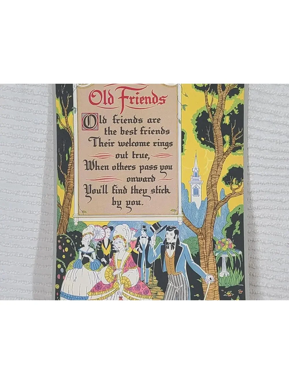 1940s Art Print Card Colorful Victorian Morris Bendien Frameable Paelian Astara
